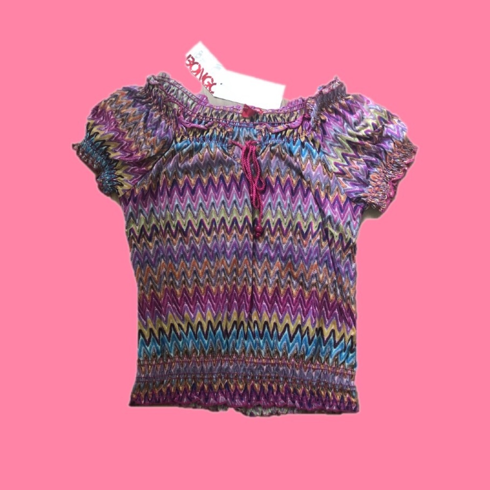 BONGO Juniors’ Printed Peasant Top